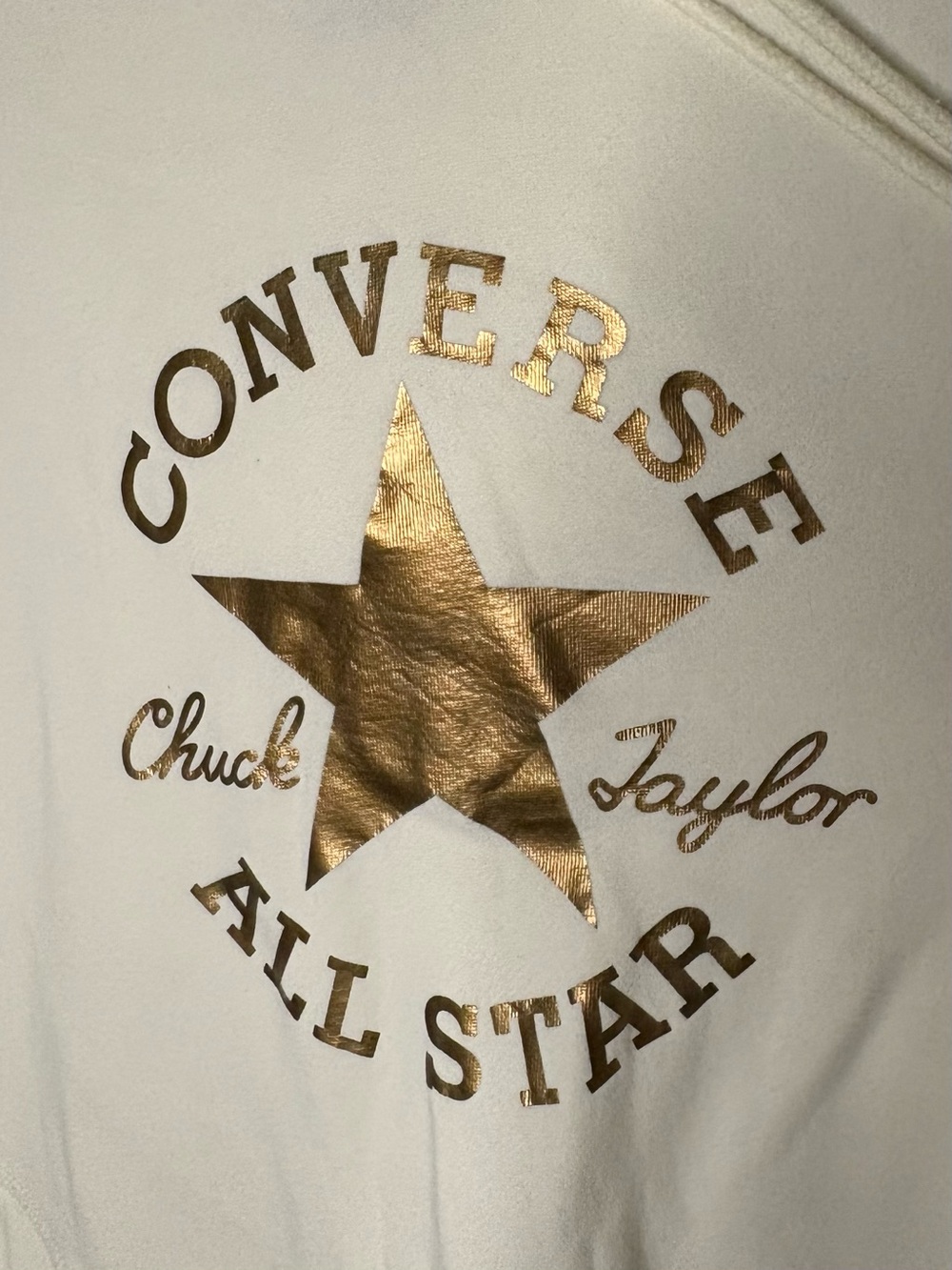Converse All-Star Chuck Taylor Cream Hoodie Oversized Women’s Small EUC - Picture 2 of 6